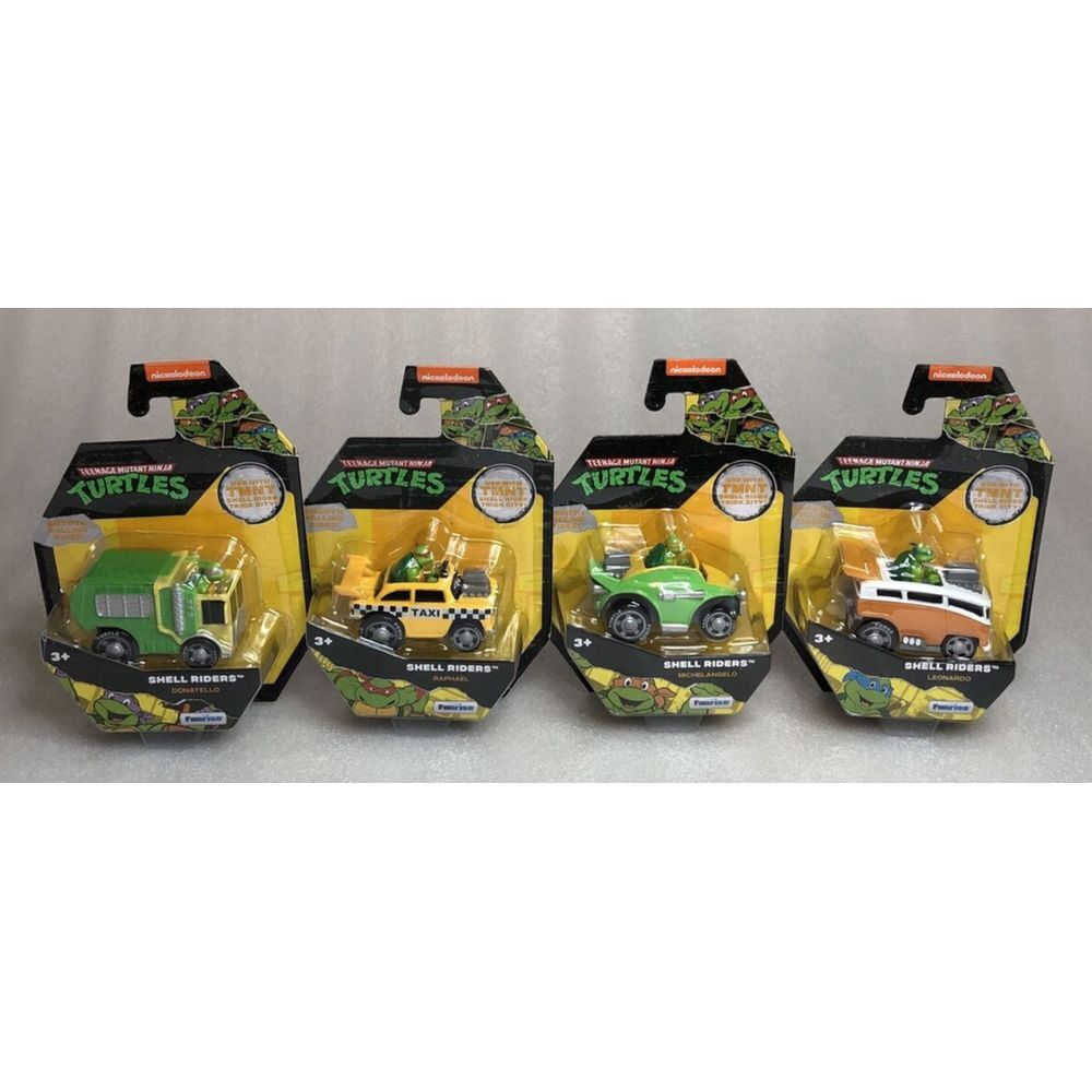 2023 Funrise Teenage Mutant Ninja Turtles Nickelodeon Shell Riders Set Of 4 Cars